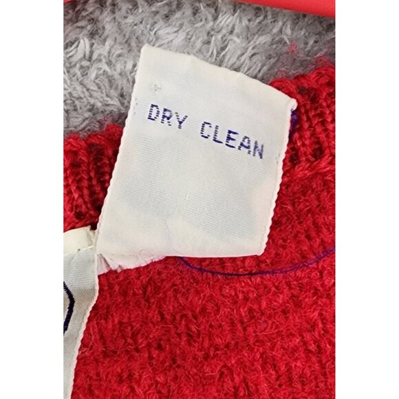 JG Hook Sweater Womens Medium Red Wool Button Up Long Sleeve Vintage Cardigan - Picture 12 of 12